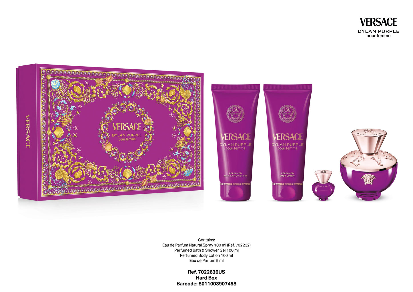 COFFRET - VERSACE - DYLAN PURPLE EDP 100 ml