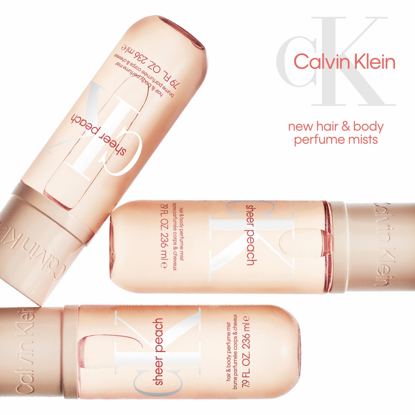 CALVIN KLEIN -  BRUME PARFUMEE SHEER PEACH 236ML