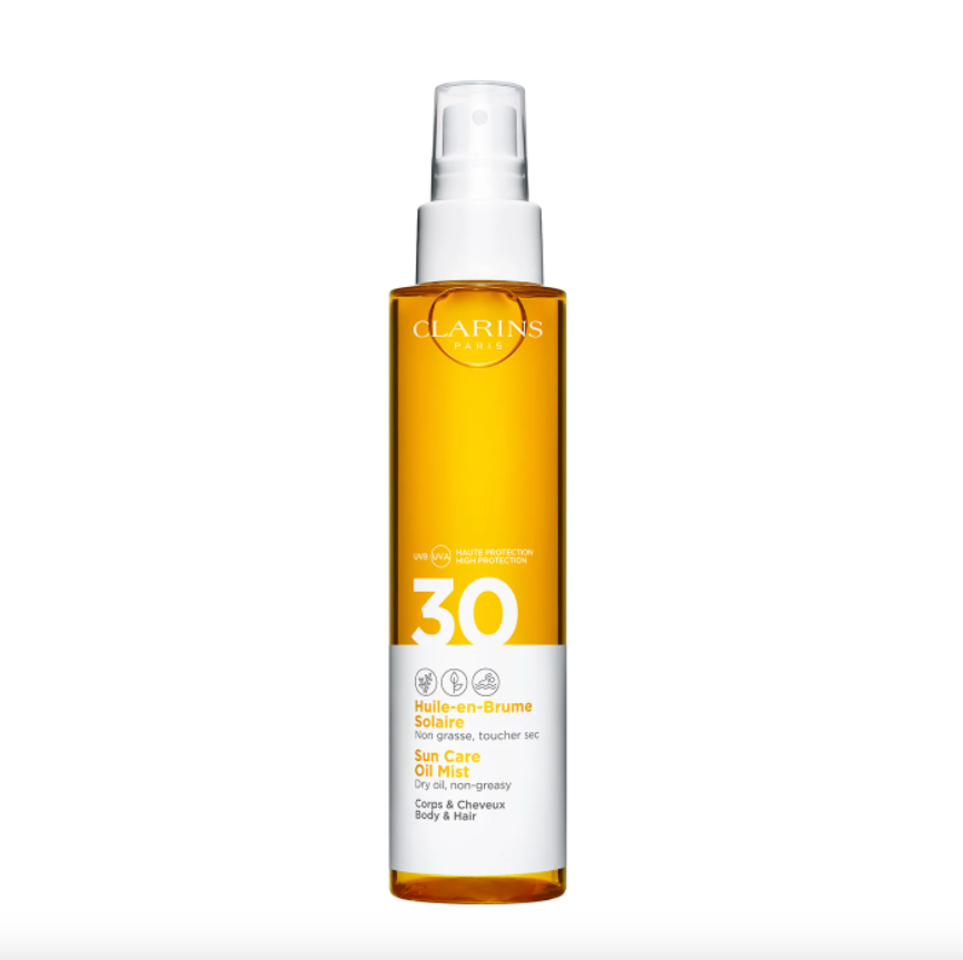 CLARINS SOLAIRES - HUILE-EN-BRUME SOLAIRE CORPS & CHEVEUX UVA/UVB SPF30
